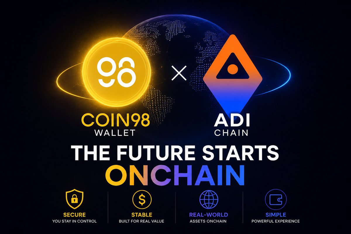 McNiFi's tweet photo. Crypto doesn't have an adoption problem.

It has a usability problem.

People don't leave because blockchain lacks innovation, they leave because the experience is often confusing.

That's why the @Coin98_Wallet × @ADIChain_ integration deserves attention. https://t.co/jbT22X9VY2
