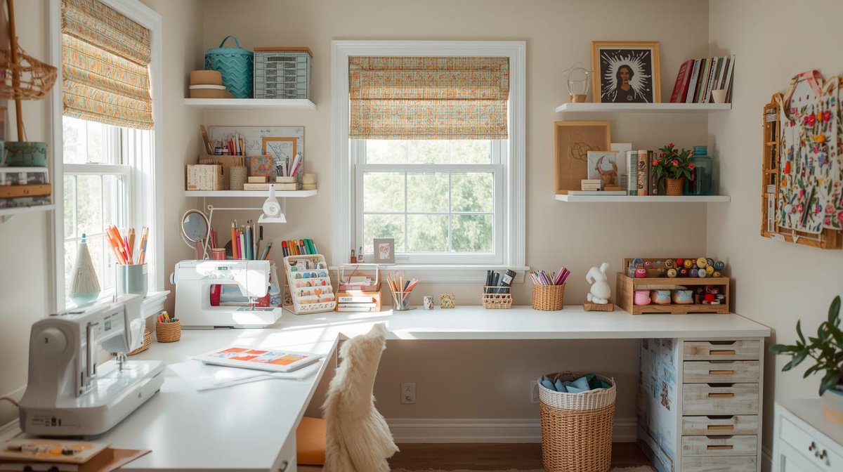 housewrangler's tweet photo. Creating a cute &amp; functional craft room on a budget takes creativity! Today I'm sharing my space and how I pulled it off without overspending. 🧵🎨💡

#CraftRoomOnABudget #DIYCraftRoom
 https://t.co/uZw68fXZba https://t.co/bvWRgzMOQf