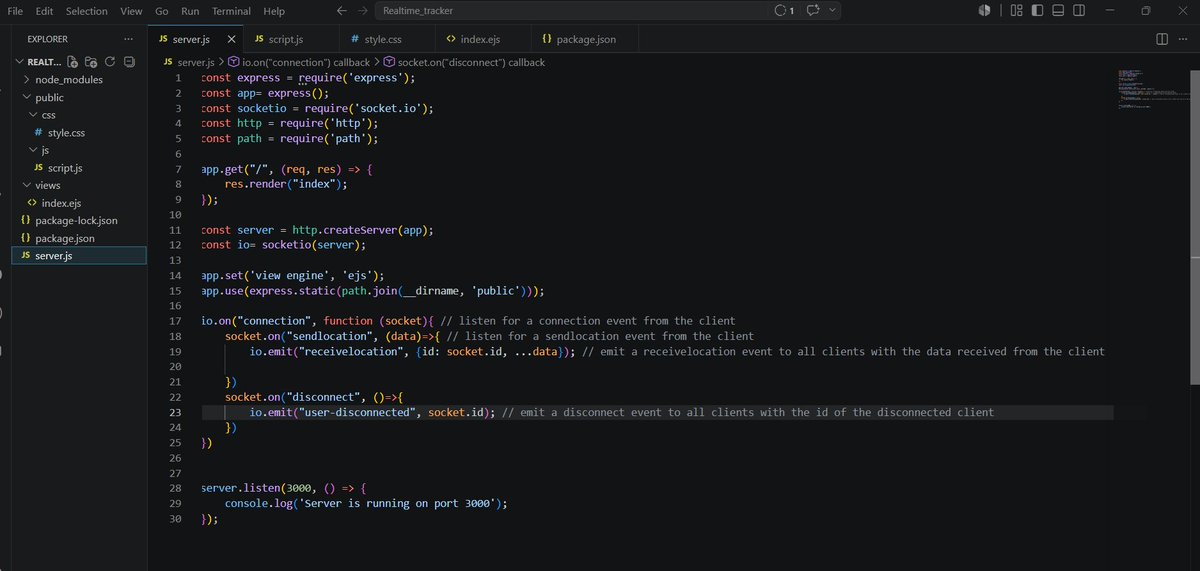 SwarnimaKhadka's tweet photo. #LSPPDAY36
Today I built a real-time location tracker using Node.js, https://t.co/7MPpf1ELw4 and Leaflet, covering the Geolocation API, WebSockets, and how it all connects under the hood.
#60DaysOfLearning2026
#LearningWithLeapfrog
@lftechnology https://t.co/m9Ej2AS4kN