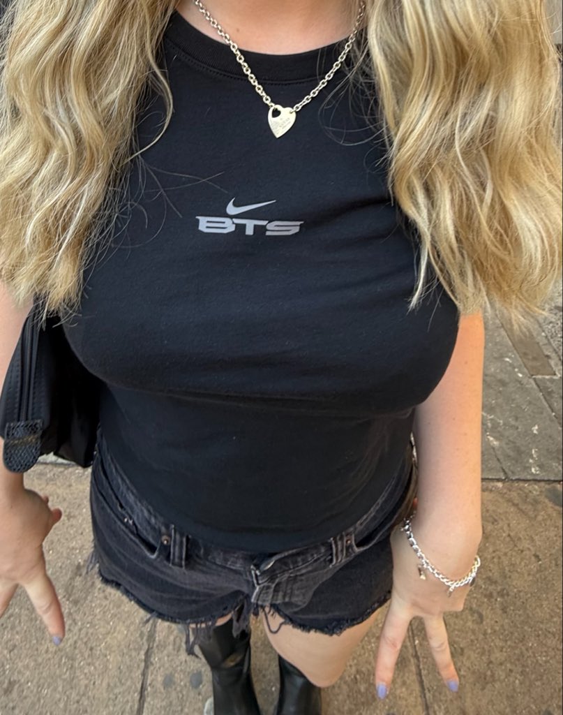 folklordelore's tweet photo. the nike bts merch eats btw https://t.co/RnuQDyuAgS