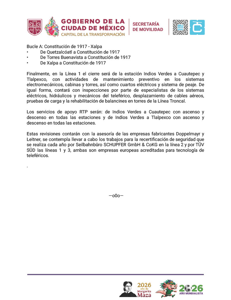 MICablebusCDMX's tweet photo. Recuerda que a partir del 13 de julio relizaremos la revisión anual de nuestras 3 líneas.

Durante ese tiempo contamos con servicio de apoyo con unidades de la @RTP_CiudadDeMex https://t.co/TsAcmxrqEG