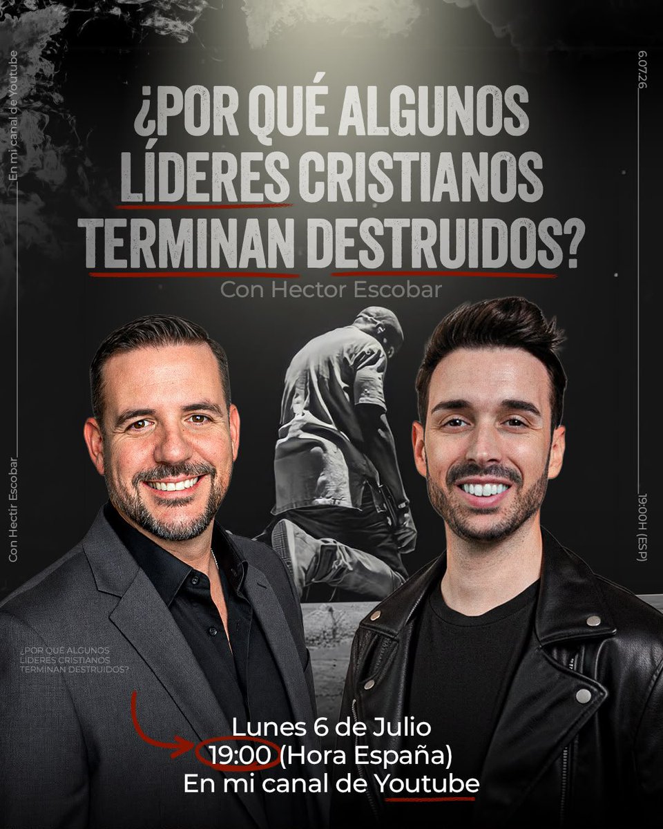 Itiel's tweet photo. HOY 🔴 DIRECTO: ¿Por qué algunos líderes cristianos terminan destruidos?

Lunes 6 de Julio
19:00 (Hora España)

https://t.co/gomcm6sOld https://t.co/izn2yRnRLm