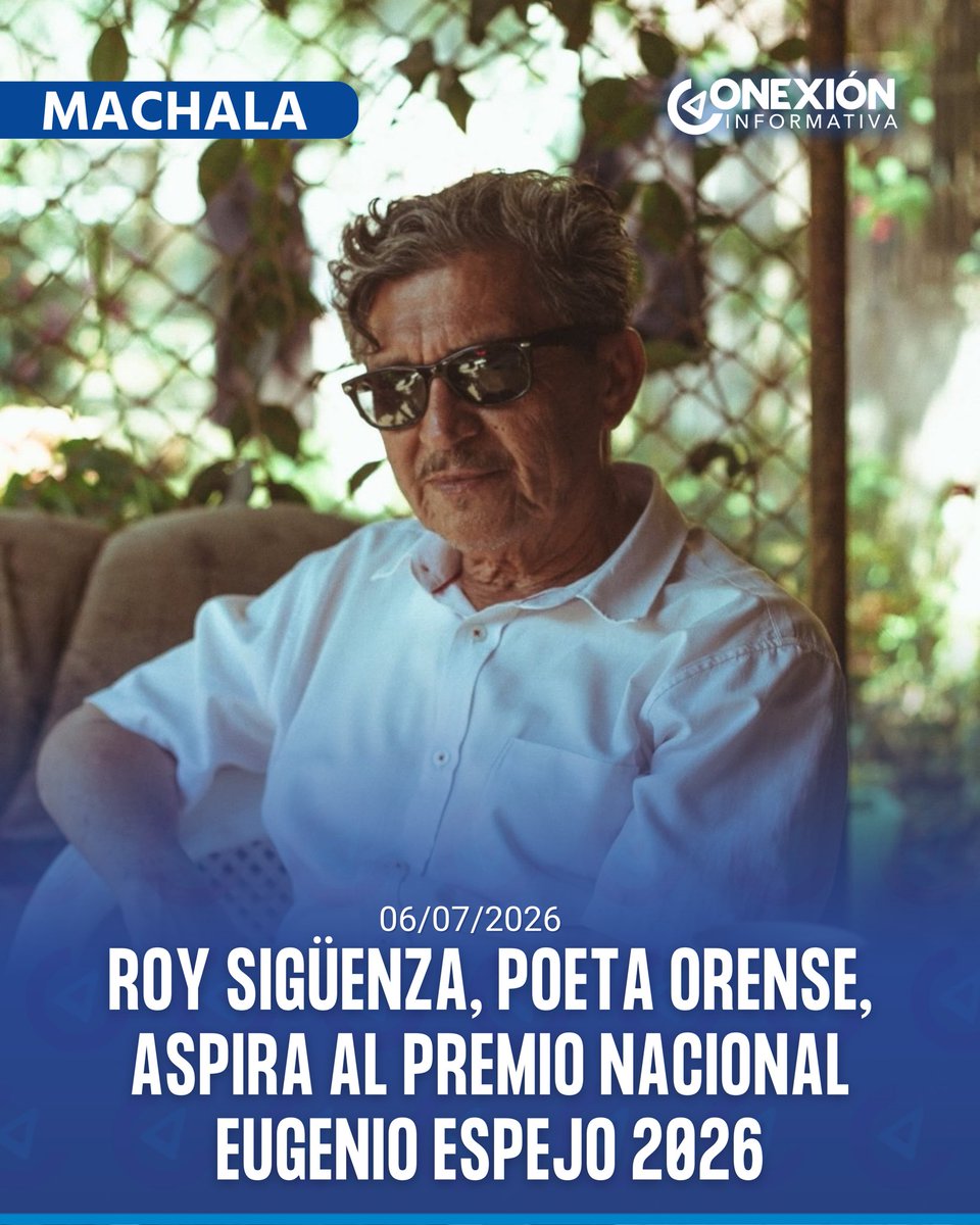 ConexionECU's tweet photo. #Machala | La Casa de la Cultura Ecuatoriana, Núcleo de El Oro, junto con representantes de la comunidad cultural de la provincia, expresó su respaldo a la candidatura del poeta portovelense Roy Sigüenza Novillo para el Premio Nacional Eugenio Espejo 2026. https://t.co/q684CgzxFZ https://t.co/f7SS2fHoFI