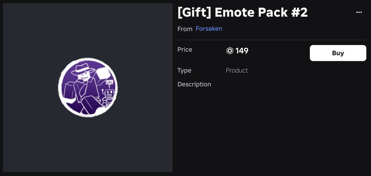 Forsaken_News's tweet photo. 🚨News🚨

The Emote Pack #2 has been updated with a new icon!

#Forsaken #forsakenroblox https://t.co/xWX0zhXjxp