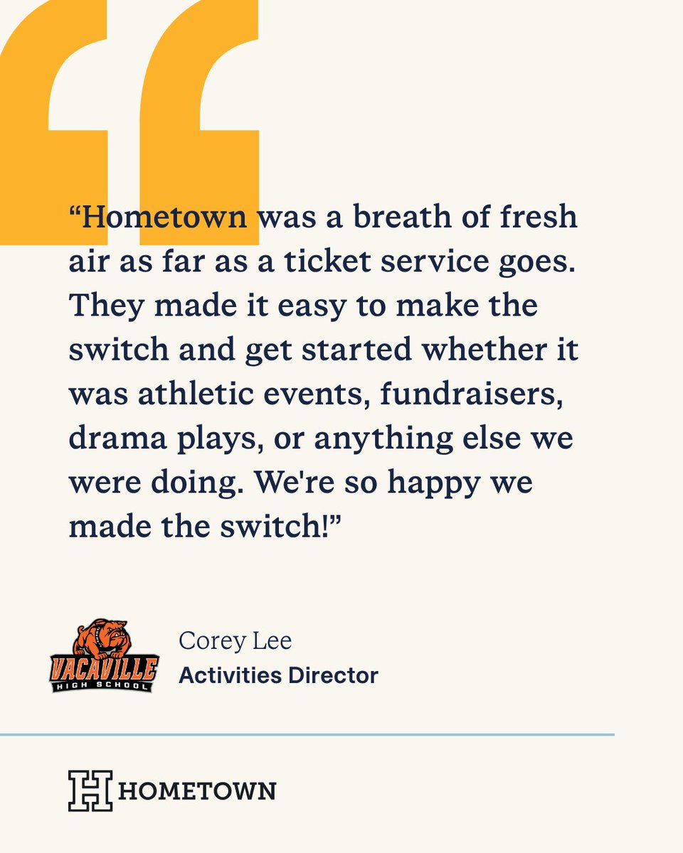 meethometown's tweet photo. Hometown isn't just for athletics. 🎭🎶
Our Box Office + Schoolfundr solutions make it easy to manage ticketing & fundraising for theatre, band, choir, and more... all from one trusted platform. Learn more → https://t.co/KlR7JlJ5pF
#DigitalTicketing #SchoolFundraising https://t.co/EXYDWWWX1v
