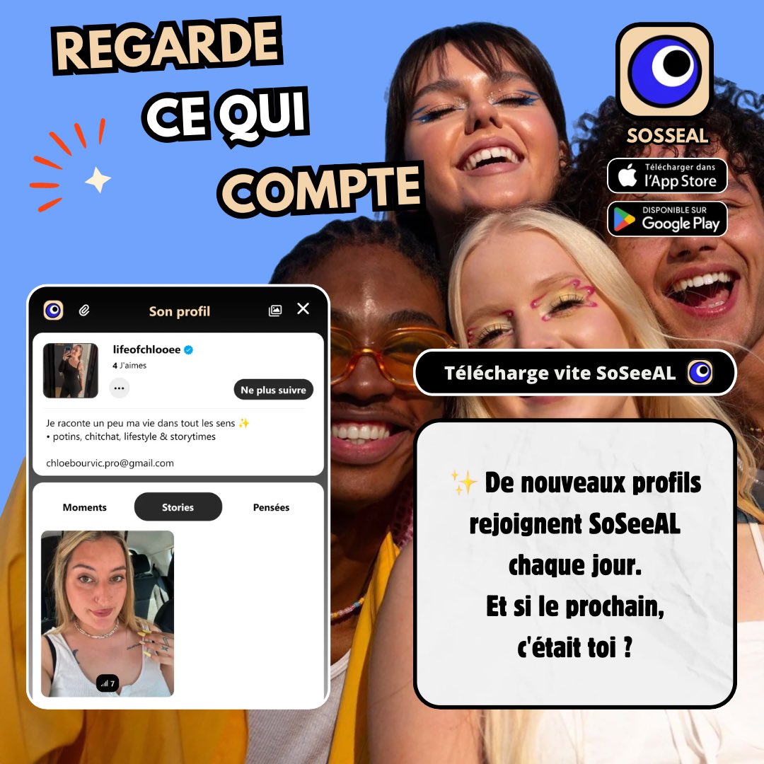 app_soseeal's tweet photo. Chaque jour, de nouveaux profils rejoignent SoSeeAL pour partager leurs passions, leurs moments et leurs idées. Et si aujourd’hui, c’était ton tour ? Rejoins la communauté et fais découvrir ton univers 🚀 #SoSeeAL #Communauté #NouveauxProfils #Partage #Découverte https://t.co/nOP86CP87t