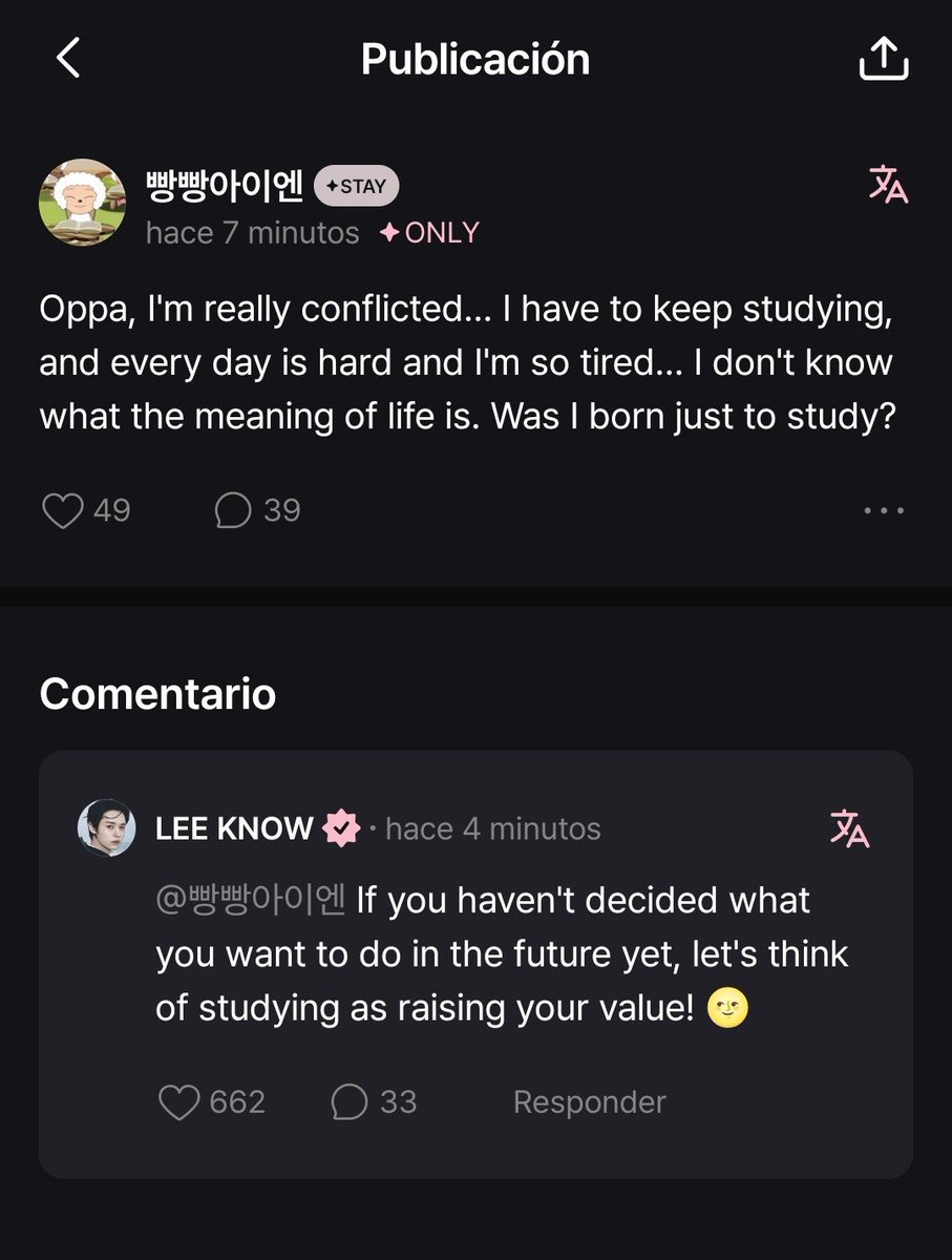 minhoadickted's tweet photo. 💭: estoy confundida,tengo que seguir estudiando y cada día es difícil, estoy muy cansada. No sé cuál es el significado de la vida. Nací solo para estudiar?
🐰: Si todavía no has decidido qué quieres hacer en el futuro, pensemos en estudiar como una forma de aumentar tu valor

🥹 https://t.co/KQ3NOgN5N0