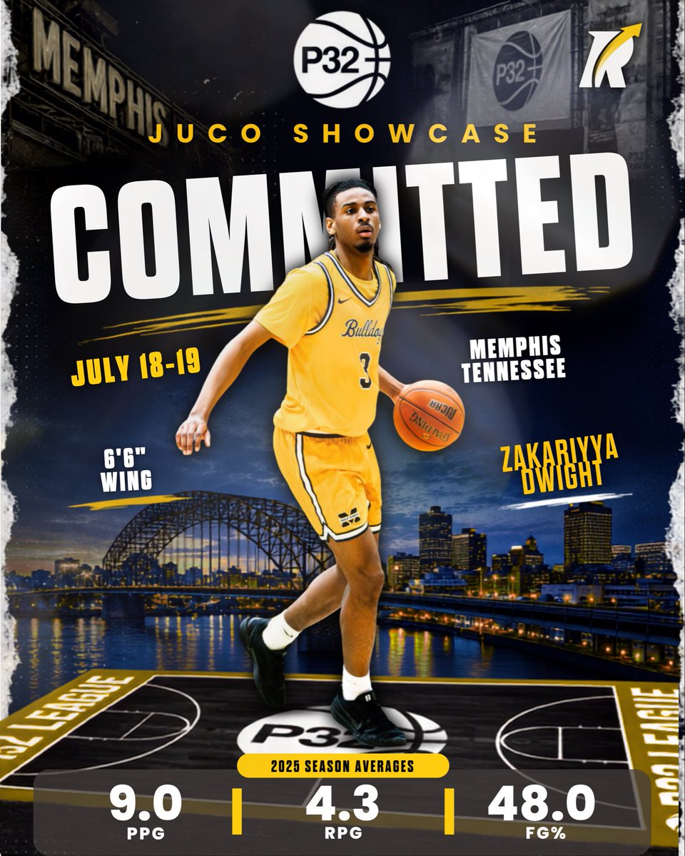 JC4PT's tweet photo. 6’6” Forward Zakariyya Dwight of Mississippi Gulf Coast Community College is officially locked in for the P32 JUCO Showcase in Memphis, Tennessee.

Dwight averaged 9.0 points, 4.3 rebounds, and shot 48% from the field during his freshman season. A physical, athletic forward who brings versatility, finishes efficiently around the basket, and impacts the game with his motor and toughness.

College coaches: If you’re making plans for the July live period, the P32 JUCO Showcase, powered by Revocruit, will feature many of the top JUCO prospects under one roof.

📍 July 18–19 | Memphis Sports & Events Center | NCAA Certified

Track Zakariyya Dwight’s résumé inside the Revocruit software.