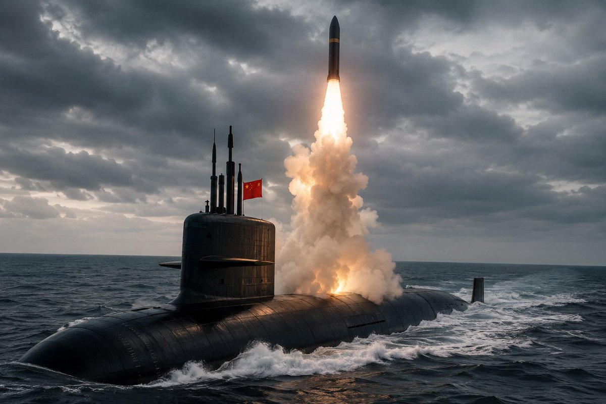 grydglobal's tweet photo. Report- China's naval forces have successfully test-fired a strategic missile from a nuclear submarine in the Pacific Ocean. The launch occurred on Monday, following regional concerns about Beijing's missile testing plans. 

Note- Representational image only https://t.co/ku3kAA5Ghm