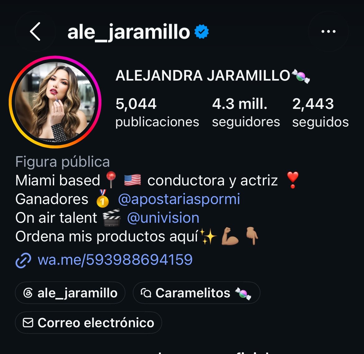 iconicdemie's tweet photo. vayan a dejarle un saludito a esta que hace unos meses estaba en un reality migajeando votos mexicanos y ahora anda muy altanera en su ig jajajaja https://t.co/eo4UXjsFVy