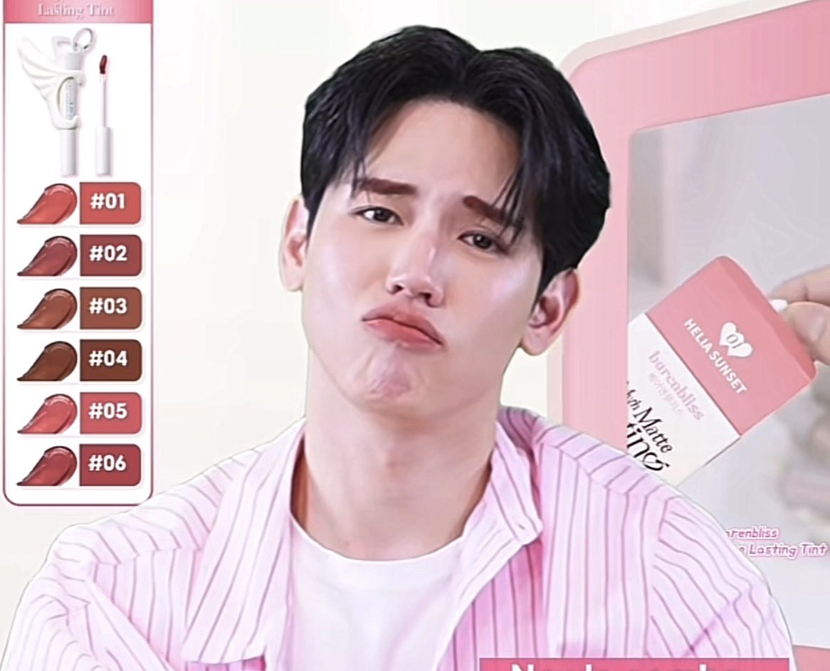 0408me_'s tweet photo. ละทำหน้าทำตาเหมือนอิโมจิตัวนี้้เลยอ่ะ🥹

MATTE TINT WITH NEWWIEE
#barenblissxNew
#Newwiee @new_thitipoom https://t.co/7TkTL5Qd3d