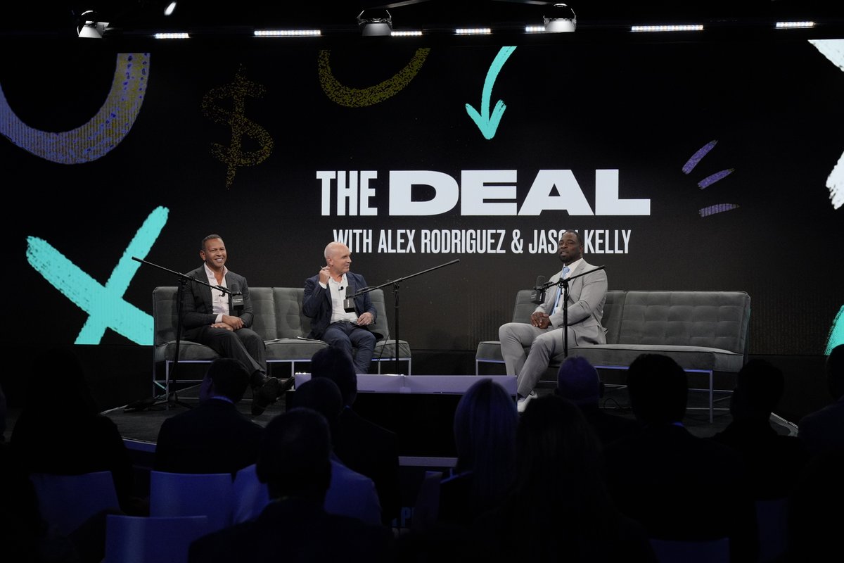 BloombergLive's tweet photo. What does it take to make the biggest deals in sports? 

Hear directly from the athletes and executives driving the industry at a live taping of 'The Deal' with @AROD & @jasonkellynews, featuring unfiltered conversations on the business behind the game.

Only at Bloomberg #PowerPlayers. Join us September 10th 🎙️ https://t.co/TRN6ujqU5Q