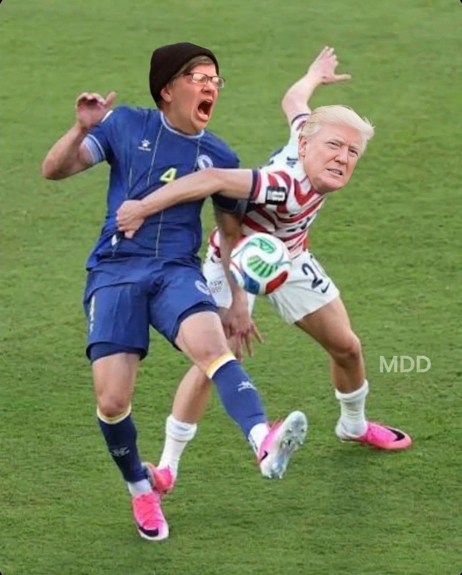 MAGADevilDog's tweet photo. Europe is so triggered over 
President Trump's red card reversal.  😆 https://t.co/6FaROjO9OA