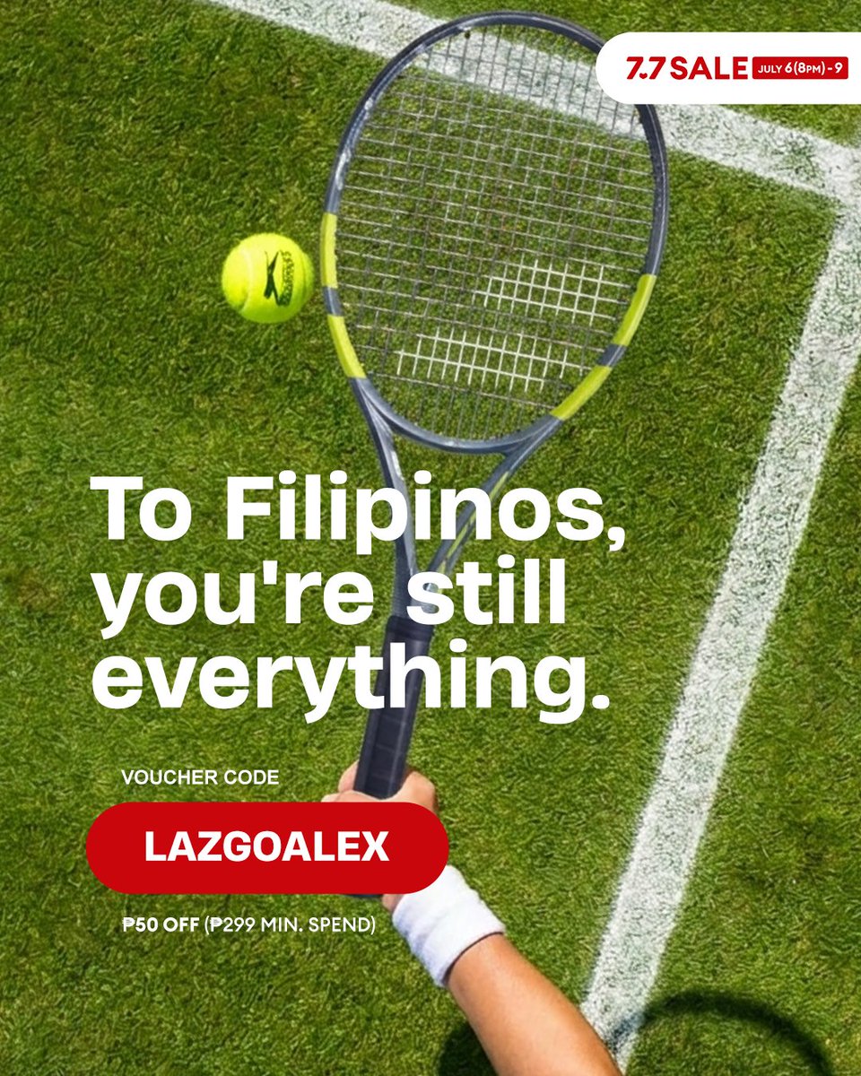 LazadaPH's tweet photo. Thank you, Alex, for a historic run! 🇵🇭

You made us all so proud—here's to even bigger wins ahead! Use the code upon check out this #Lazada77!