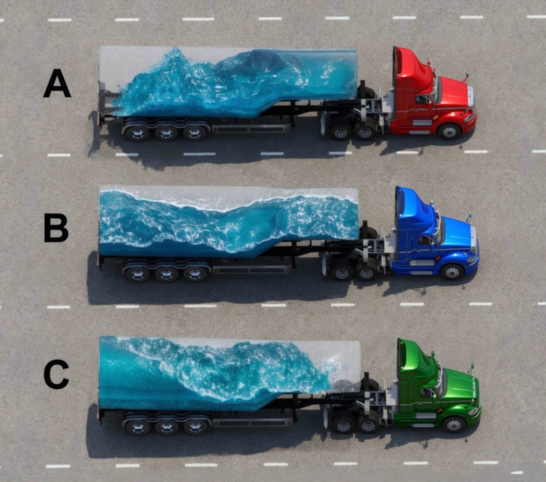 iamiarah_'s tweet photo. Physics, final exams question at the University 

Which truck do you think is going faster? https://t.co/7lcPsS5icP