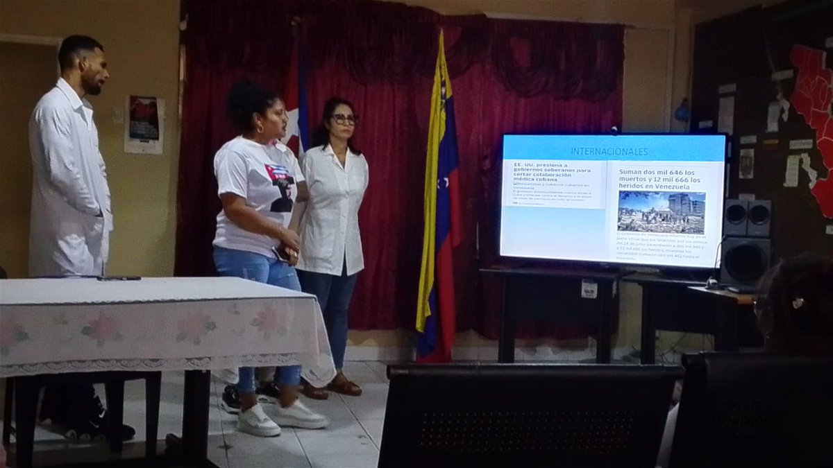cubacooperaven's tweet photo. Unidos por la solidaridad y el compromiso. 🇨🇺🇻🇪 Desde Aragua y Monagas, nuestras brigadas médicas inician la jornada con matutinos cargados de fervor revolucionario y vigencia histórica. Honramos el legado de Raúl Roa y Nicolás Guillén. ¡Seguimos sumando vida!

#CubaPorLaVida https://t.co/1m1bRLH9Wg