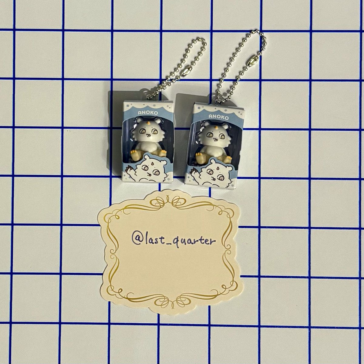 last_quarter's tweet photo. 【譲渡】ちいかわ チョコボックス フィギュアコレクション

譲：あのこ×2(チョコなし)

求：定価＋送料

まとめてですと助かりますが、1点でも🙆‍♀️
郵送・PayPayのみ
ヤフフリ経由もできます！
検索からもよろしくお願いいたします🙇‍♀ https://t.co/vwKZBKV0fi