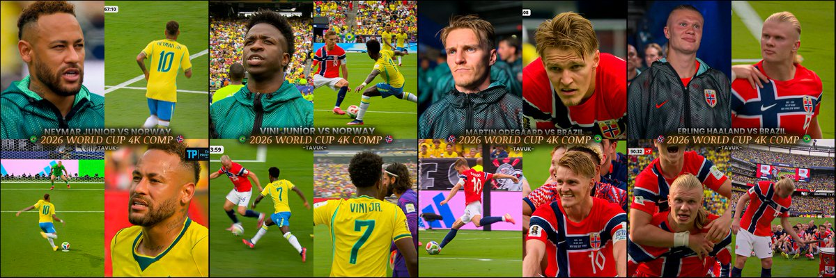 TakkeliTavuk's tweet photo. 🔸️Neymar Vs Norveç 
🔸️Vini Junior Vs Norveç 
🔸️Haalland Vs Brezilya 
🔸️Odegaard Vs Brezilya 
Complar telegram kanalında takip edip çevrenizle paylaşırsanız sevinirim. Link 👇
https://t.co/ldaCTwlAKq https://t.co/39sYww5EKl