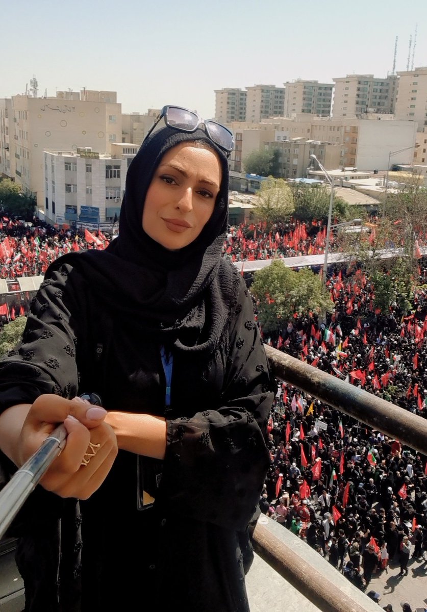 Bushra1Shaikh's tweet photo. I'm here right now and have been reporting since 5am this morning. 
You're a demonic individual, who will spread baseless lies for a quick buck.

Long live the Islamic Republic.

THIS IS NOT AI https://t.co/tEkiOuTuhu