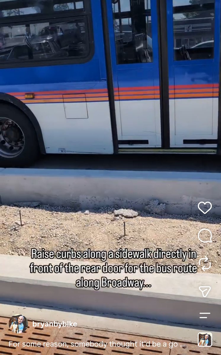 BryanByBike's tweet photo. South Broadway Complete Streets https://t.co/pqOH4GghvY

@NewsEnglewoodCO you do realize that these bus stop projects obstruct the rear door for riders exiting the longer @RideRTD buses, right?

Clearly no one checked to see what buses serve these stops... https://t.co/iEtT5XtboY