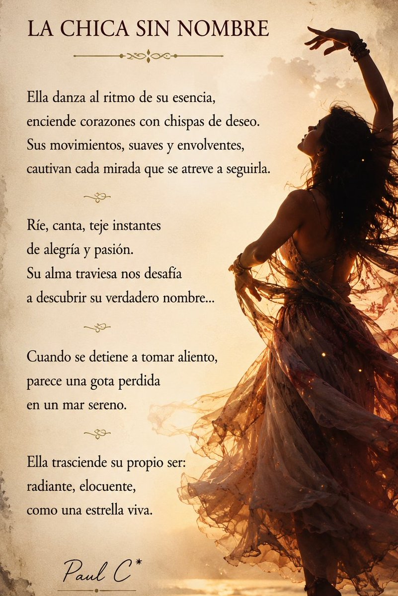 PaulC123A's tweet photo. #Poesía #Poema #PoesíaEnEspañol #Versos #Literatura #Danza #Alma #Inspiración #Belleza #Misterio #EstrellaViva #Escritores #PalabrasQueInspiran https://t.co/uT5ZWkdpUb