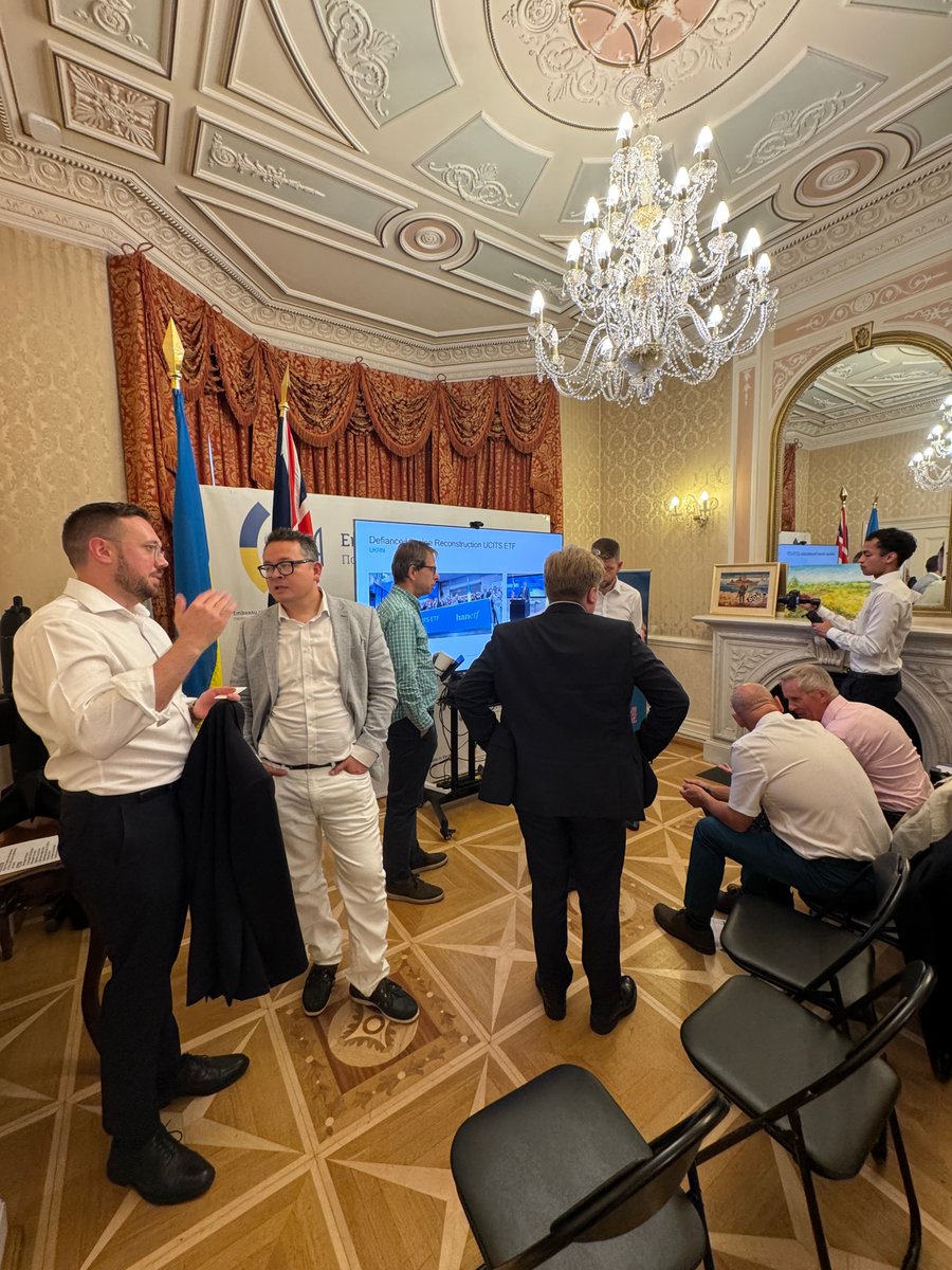 hanetf's tweet photo. 🎉 Thank you to everyone who joined us on Thursday July 2nd for our in-person breakfast event at the Embassy of Ukraine in the UK.

It was a privilege to bring together investors and industry professionals for a discussion on Ukraine’s economy, the country’s recovery and reconstruction agenda, and the role public markets can play in supporting long-term rebuilding efforts.

A special thank you to Denis D., Economic Secretary at the Embassy of Ukraine to the UK, for sharing insights into Ukraine’s economic outlook and reconstruction priorities, and to Tom Bailey, Head of Research at HANetf, for discussing rules-based exposure to companies expected to play a role in Ukraine’s reconstruction.

❤️ Thank you also to the Embassy of Ukraine in the UK for hosting us.

This material does not constitute a marketing document. It is not an invitation to invest and is for educational purposes only.

#Ukraine #RebuildUkraine #UkraineRecovery #UkraineReconstruction #ETF #ExchangeTradedFunds #VettaFi