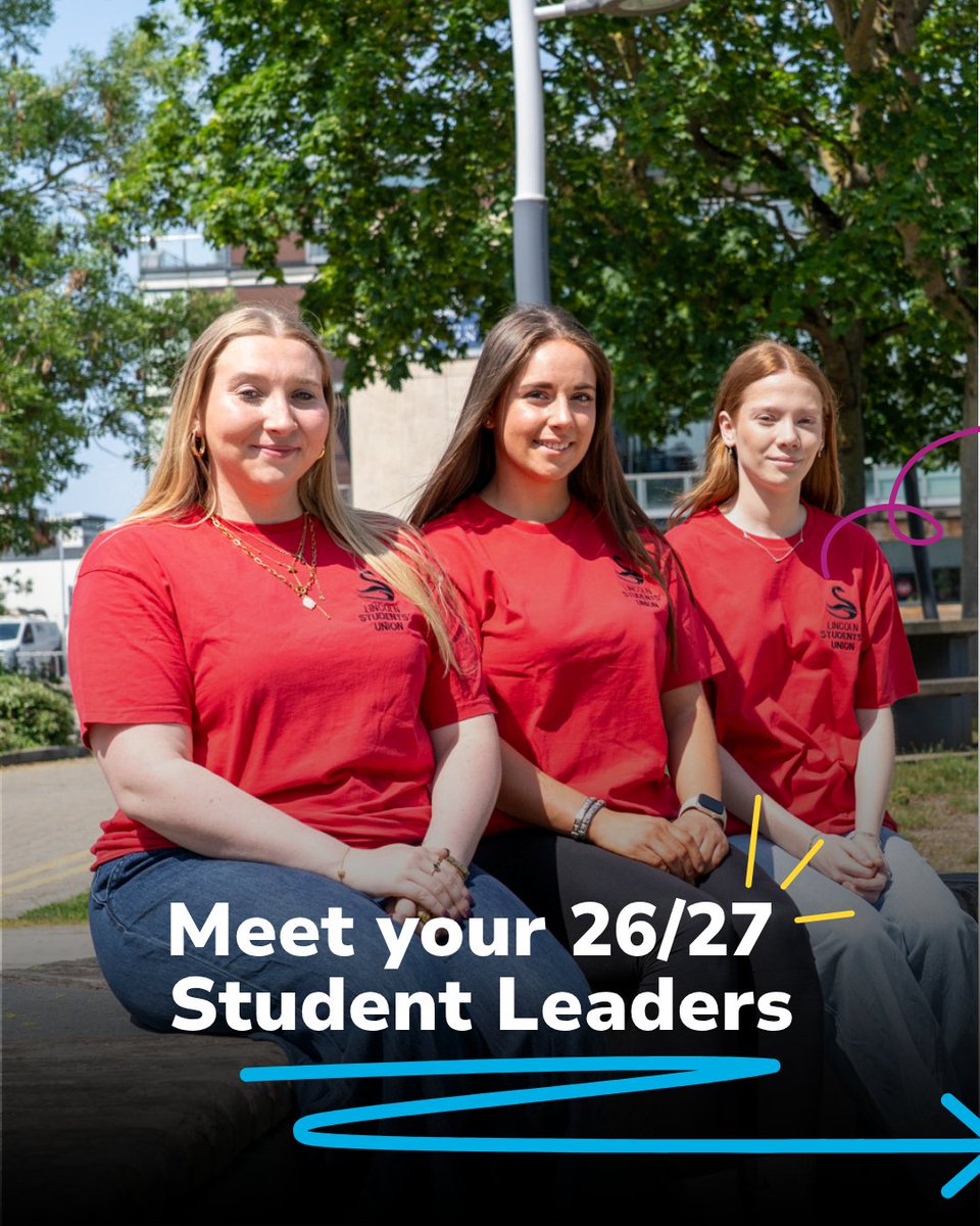 lincolnSU's tweet photo. Meet your 2026/27 Student Leaders! ❤️
Your elected Officers are here to represent students, support your university experience and make your voice heard throughout the year. https://t.co/LZCOBT8SXV