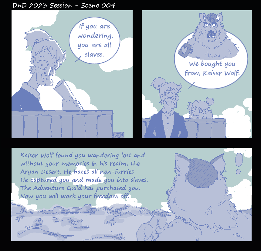 GenjiWorks's tweet photo. It seems like q new adventures has begun!
NOTE:
No more multi pannel frames! I would rather draw three of them to post daily then one page. There was not enough room to put details I wanted.
#DrawingEverydayChallenge #dndsession #dnd #webcomic https://t.co/2nwKRlE529