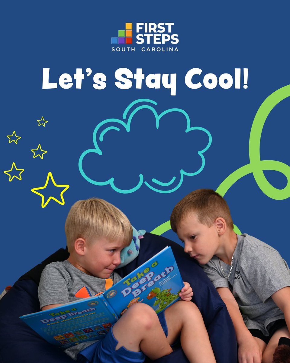 SCFirstSteps's tweet photo. Reading is a fun and easy way to cool off on a hot day! What books are you reading this summer? #StayCool #SummerReading #EarlyLiteracy https://t.co/Hu0AgiH4Hu