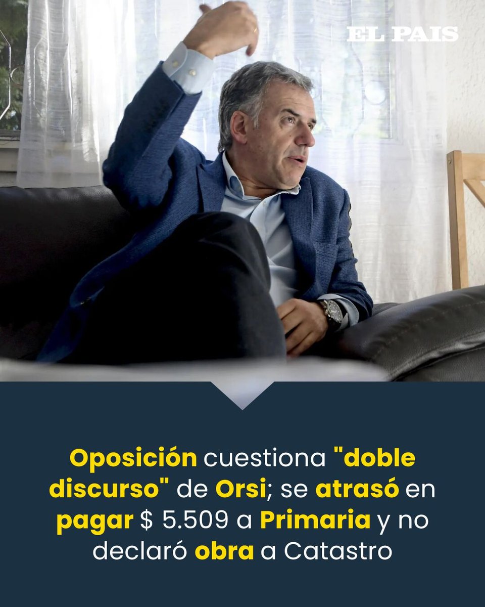 elpaisuy's tweet photo. Oposición cuestiona "doble discurso" de Orsi; se atrasó en pagar $ 5.509 a Primaria y no declaró barbacoa a Catastro https://t.co/zJveMNuSFP https://t.co/qLa11pXZtF