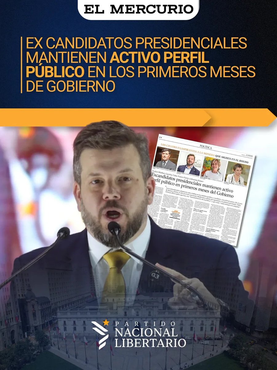 Partido_NL's tweet photo. Juan Antonio Urzúa: "Johannes Kaiser sigue siendo nuestra alternativa presidencial para 2030"

Nuestro secretario general del Partido Nacional Libertario, @urzuajuanantonio , se refirió a la presencia pública de @joukaiser , destacando que continúa siendo el líder natural de nuestro proyecto y la alternativa presidencial del partido para 2030. Además, explicó que su participación activa responde al proceso de fortalecimiento institucional del PNL a nivel nacional, con el desarrollo de directivas comunales, actividades de formación y el seguimiento de proyectos de ley que reflejen la identidad y los principios de nuestra colectividad.

#JohannesKaiser #PartidoNacionalLibertario #PNL #Chile #Política