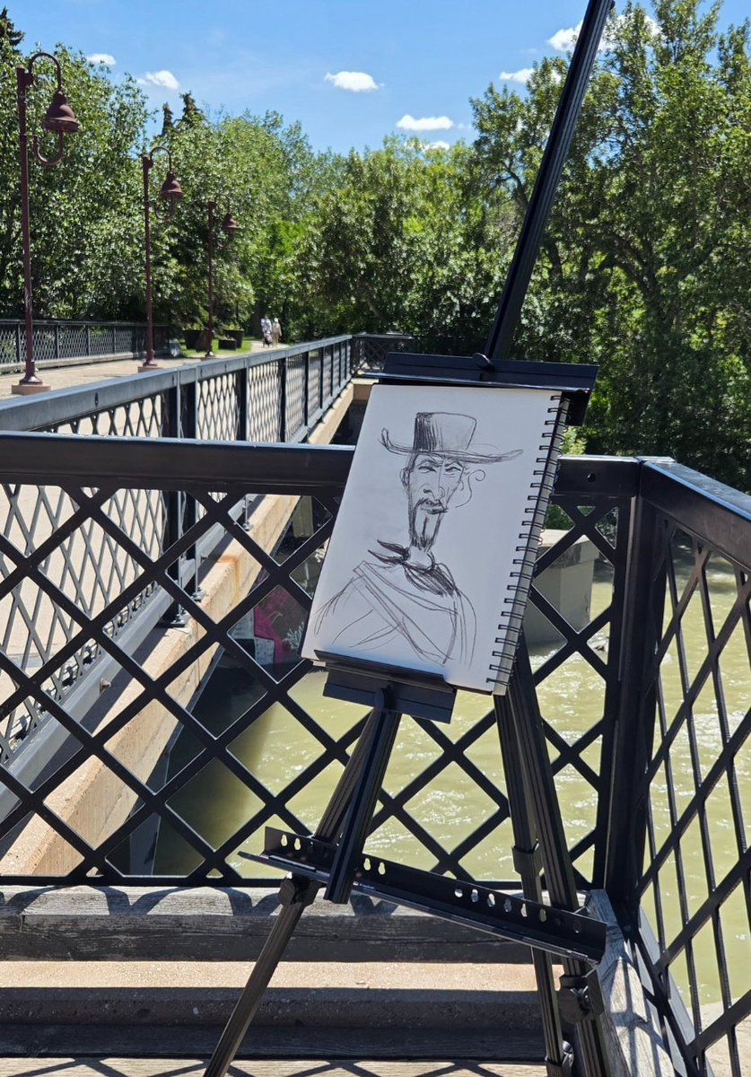 ojuchz2's tweet photo. #Busking #Calgary will be out today, organized my apparatus and tested, not experienced with #Charcoal #Caricatures but can do sketchy portraits in hopes of tips, have to check bylaws if i can sell my books. #yyc https://t.co/ocaF1QztlT