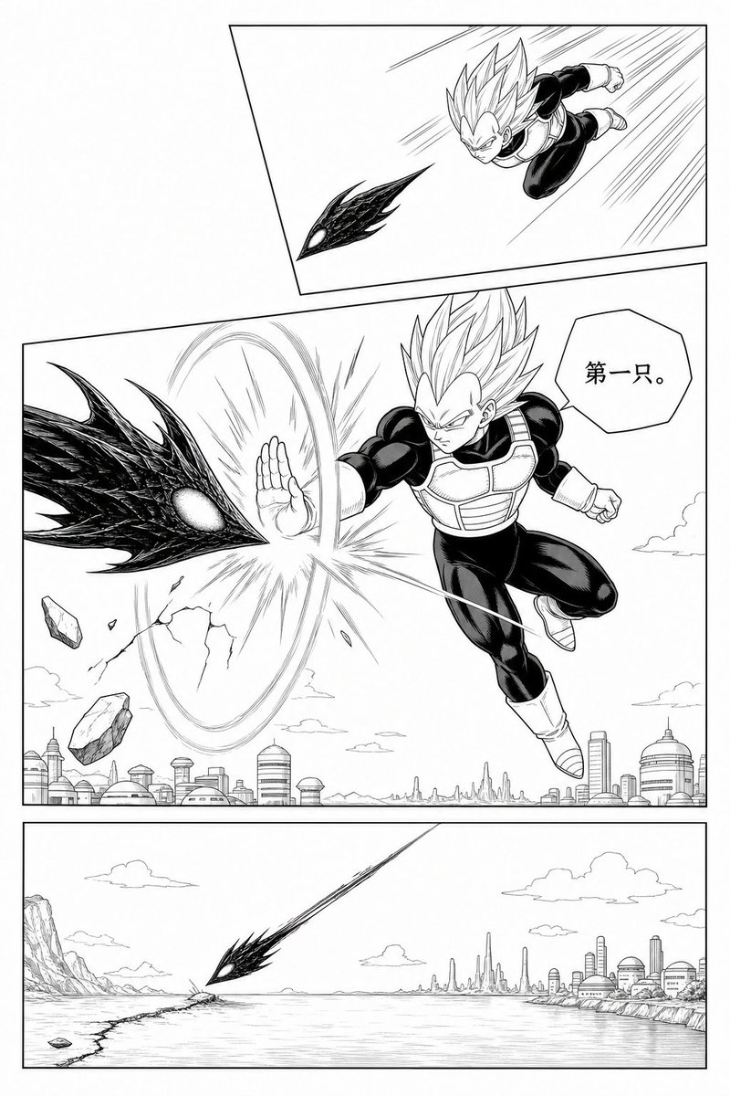 skysbird's tweet photo. 【赛亚人王子 Prince of Saiyans】第78话《裂缝军团降临！贝吉塔的超蓝实战》

裂缝军团从西都上空降临，贝吉塔第一次把超蓝投入实战。

Episode 78 / pages 1-4
#Vegeta #DragonBall #MangaArt #FanComic https://t.co/9iRpQ1f7w8