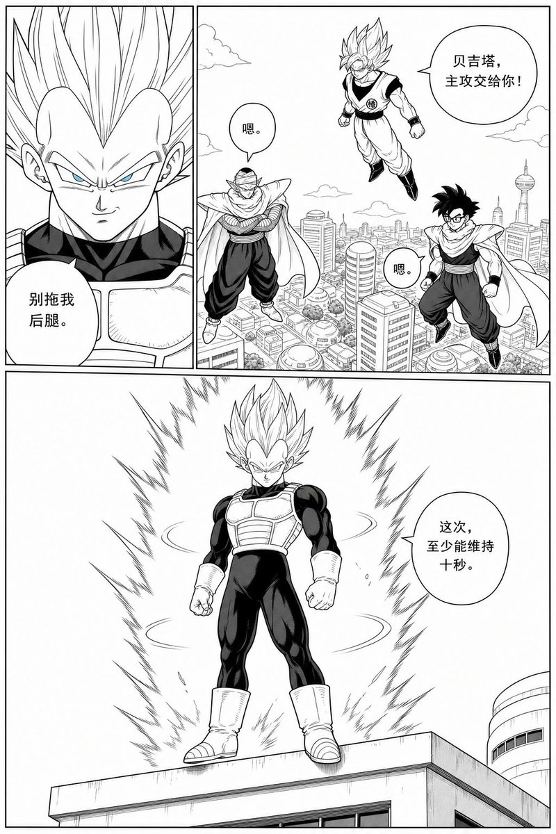 skysbird's tweet photo. 【赛亚人王子 Prince of Saiyans】第78话《裂缝军团降临！贝吉塔的超蓝实战》

裂缝军团从西都上空降临，贝吉塔第一次把超蓝投入实战。

Episode 78 / pages 1-4
#Vegeta #DragonBall #MangaArt #FanComic https://t.co/9iRpQ1f7w8