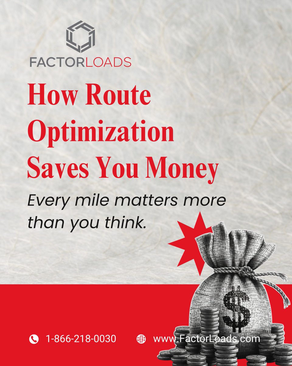 Factorloads's tweet photo. Wasted miles are wasted money.📍
Smart route optimization does more than save time; it slashes fuel consumption and reduces wear on your rig.
Maximize your mileage: 866-218-0030 | 🌐https://t.co/mjN1YcueiU.
#RouteOptimization #FuelEfficiency #TruckingTips #Logistics https://t.co/gPipNjUTUS