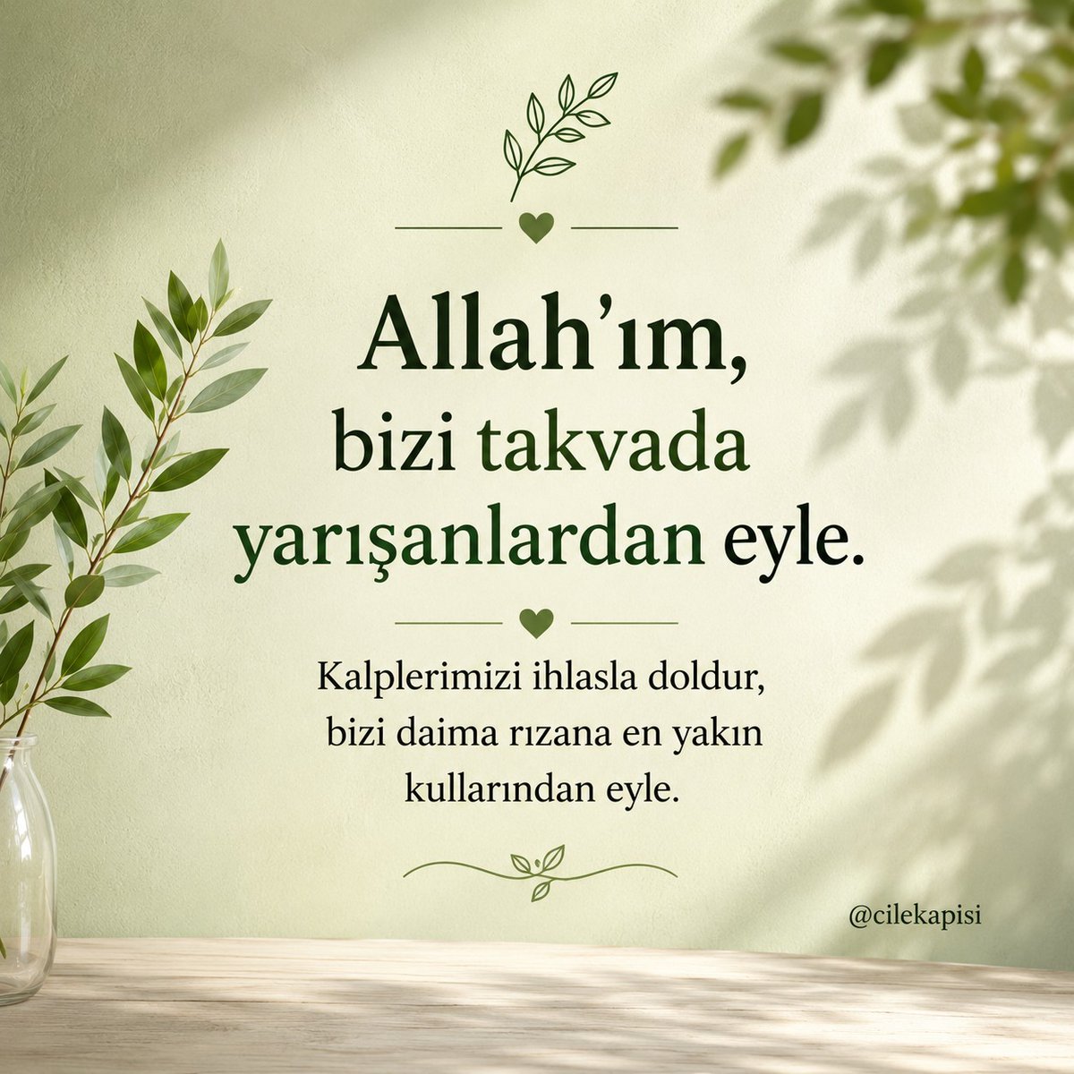 cilekapisi's tweet photo. 🌸 Bu duaya bir "Âmin" de siz yazar mısınız?
🤲 Rabbim kabul eylesin. Bu güzel duanın daha fazla kişiye ulaşmasına vesile olmak isterseniz paylaşabilirsiniz. https://t.co/iIUL3dJv2F