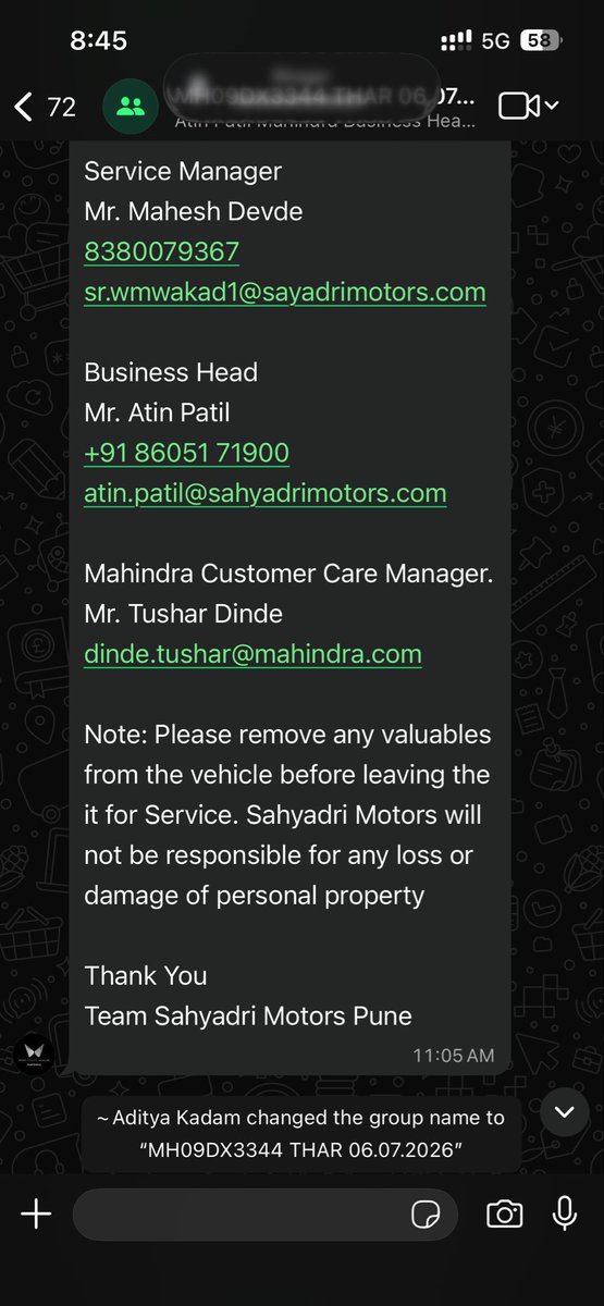 andy140984's tweet photo. @anandmahindra 
I am owner of Mahindra Thar crde model year 2016. Your dealer @sahyadriMotors Wakad service centre unable to service my vehicle after 1 month of acceptance of vehicle which had clutch plate issue. Serious question on customer service. https://t.co/iUIfDdSmSC