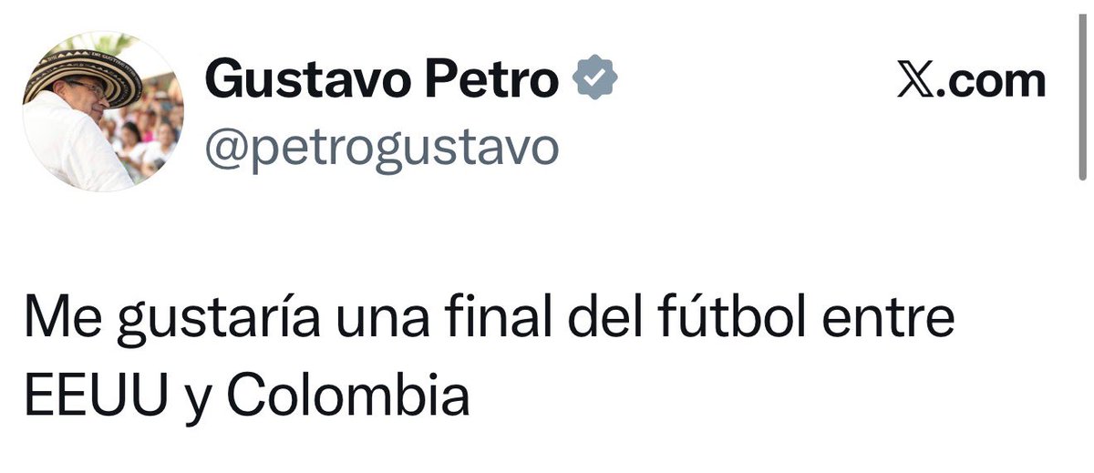 Pfrobledo's tweet photo. Este tipo (@petrogustavo) que odia al deporte, a la Selección Colombiana de Fútbol y a todo en general, dice eso con la esperanza de “salar” al equipo, pero es tanta la resistencia que tienen los jugadores hacia el presidente Petro, que seguramente seguirán en lo correcto: ignorando a Petro