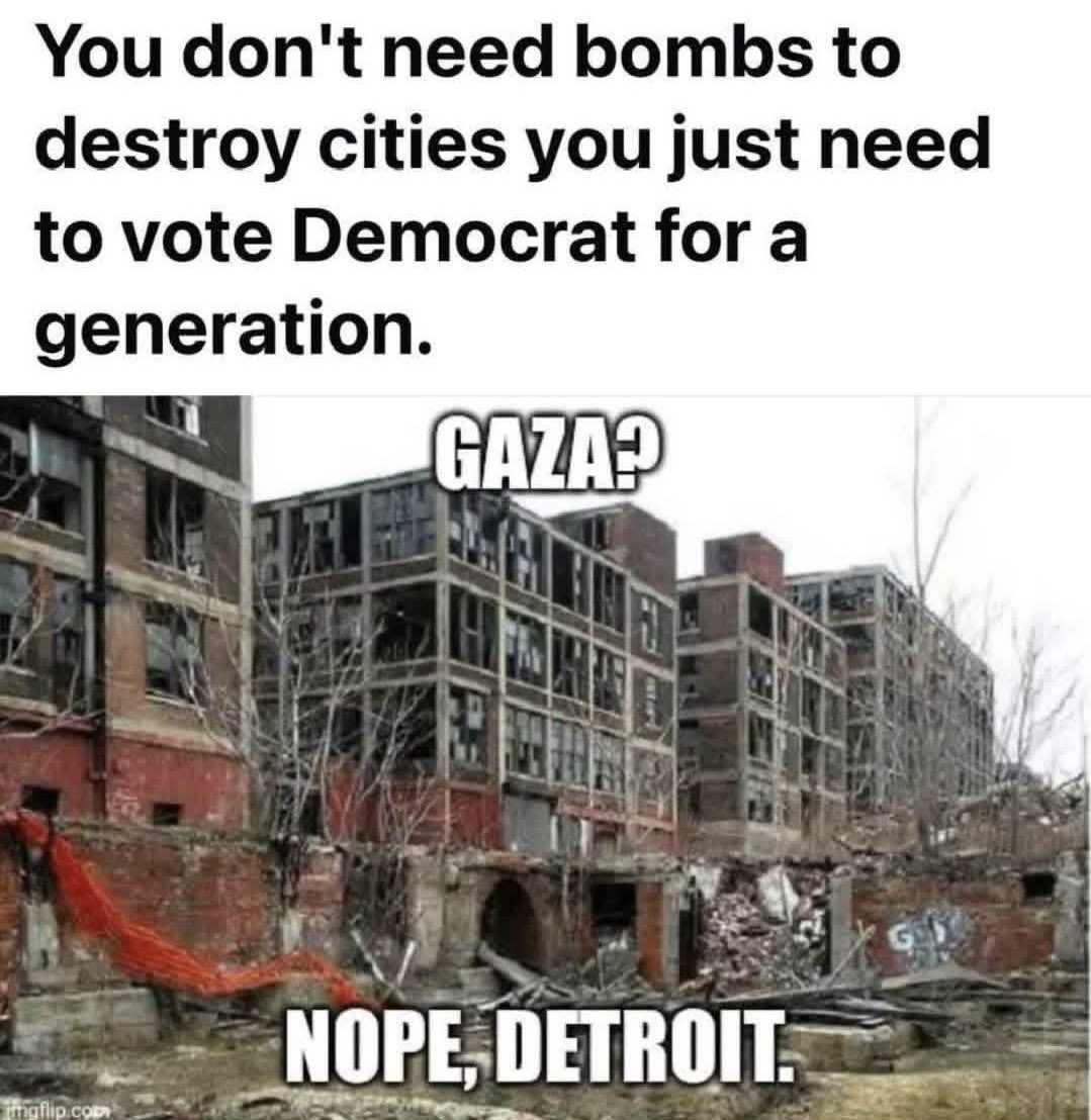JBMAGA03's tweet photo. Decades of their policies = ruins, crime, and failure https://t.co/nl0VNsCZcz
