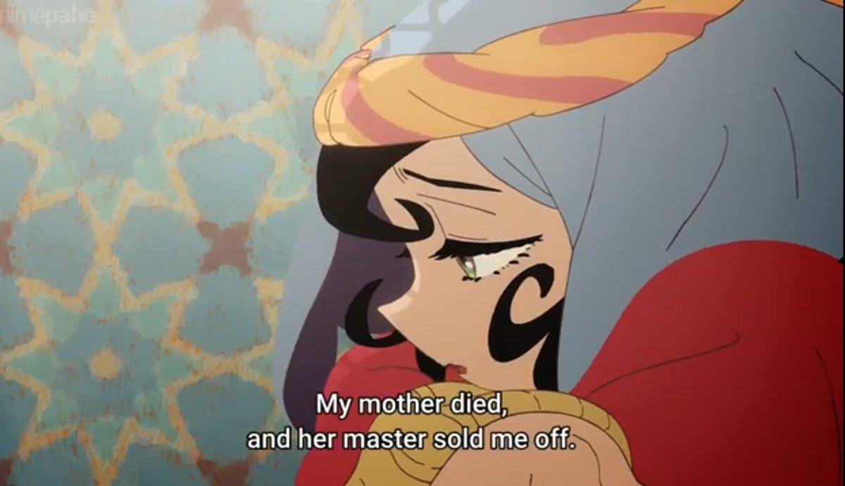 kaoru_san22's tweet photo. I love how this anime established that regardless of how Islam says to "treat the slaves with kindness" it's still an unfair horrible practice, as it removes one's autonomy and reduces their rights socially 
It's also why most scholars and Islamic leaders rejected it later on https://t.co/5NtW7pLP43