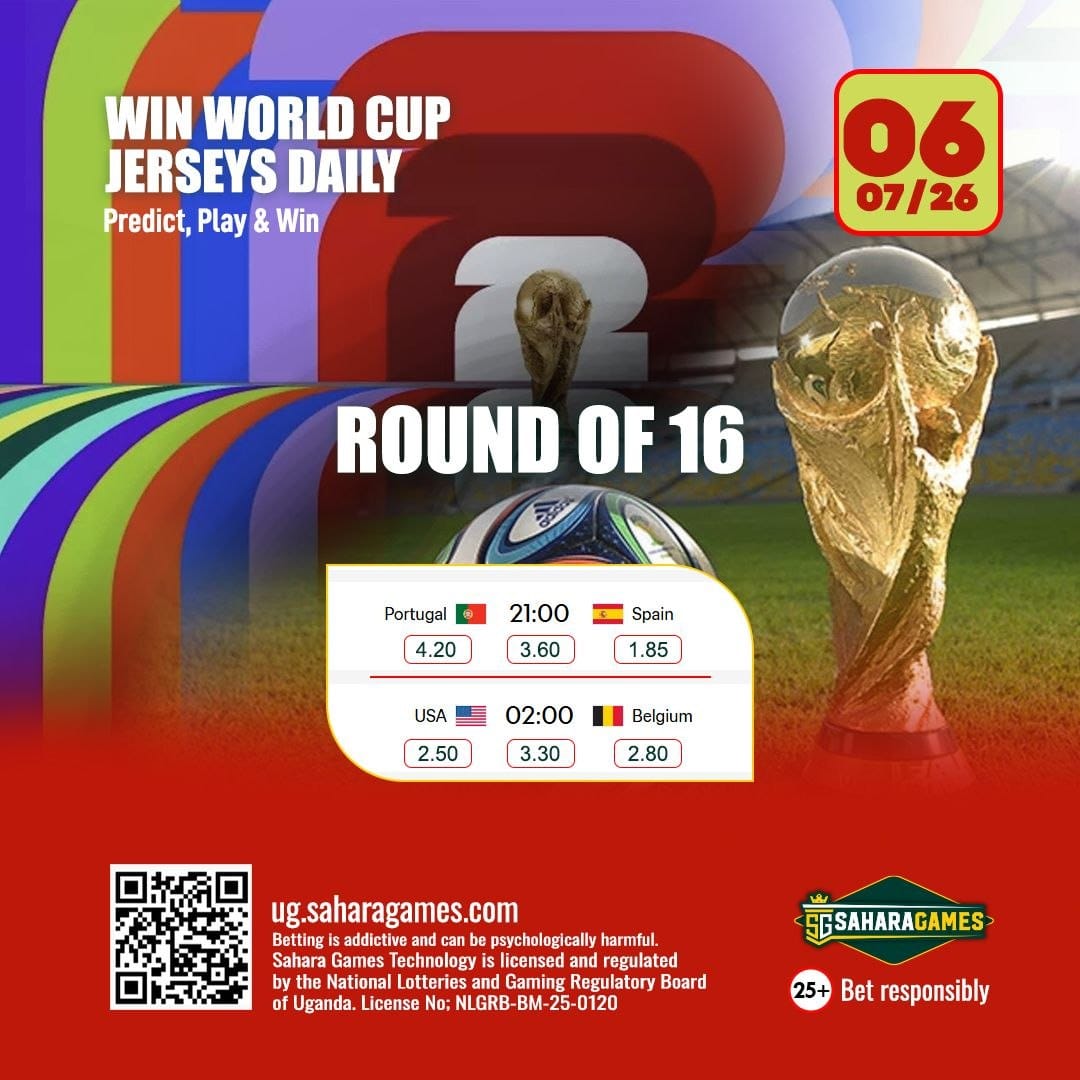 SaharaGames_UG's tweet photo. FIFA WORLD CUP ROUND OF 16.
CR7's Portugal face Spain tonight as the only remaining World Cup hosts, USA Vs Belgium.

Visit https://t.co/civVw0AFXH to get the biggest odds online. https://t.co/VCIkBDDG1E