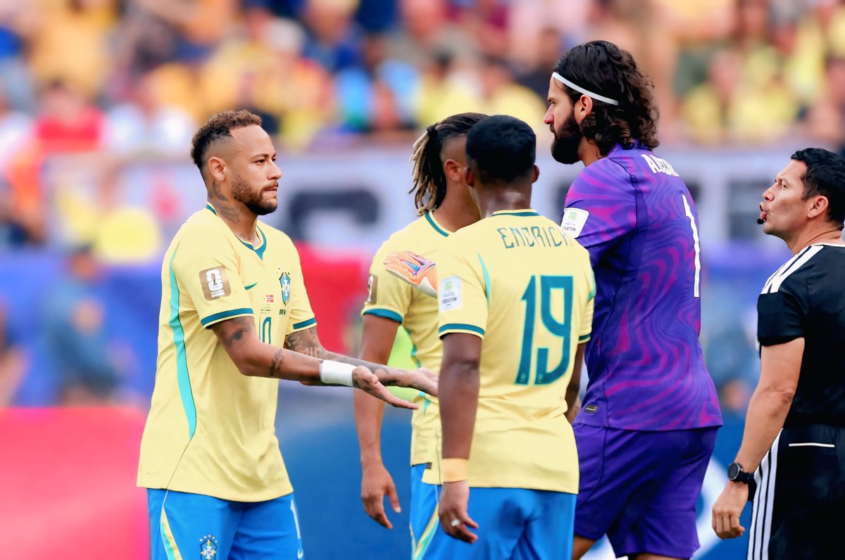 abdullahiman24's tweet photo. Brazilian forward Neymar Jr. ended his national team career with a goal against Norway in the Round of 16 of the 2026 FIFA World Cup. 🇧🇷🖤 https://t.co/vZJdNbb8Xw
