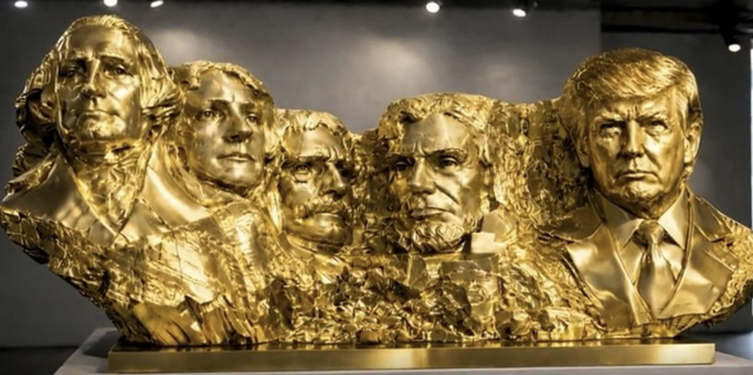 BennyAce's tweet photo. Only Donald Trump could take one of our nation's most majestic &amp; inspiring monuments and turn it into a toilet tank topper from Liberace's bathroom. https://t.co/dSUUT21oiP