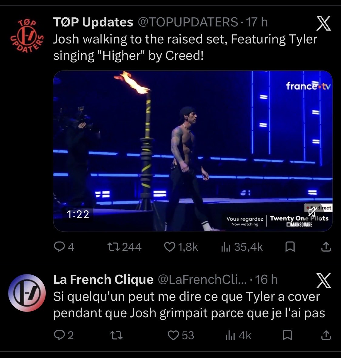 cakeolardon's tweet photo. @LaFrenchClique L’enchaînement est un peu drôle 

(Quelqu’un sait si on peut voir le replay quelque part ?) https://t.co/C2aFzlkEQG