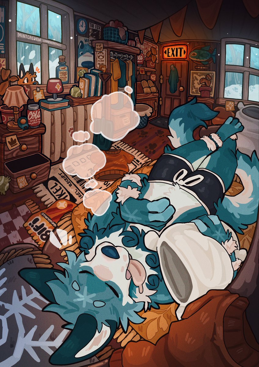 MintCashew's tweet photo. Wintery nights ❄️💤 https://t.co/LBvGlV4nnj