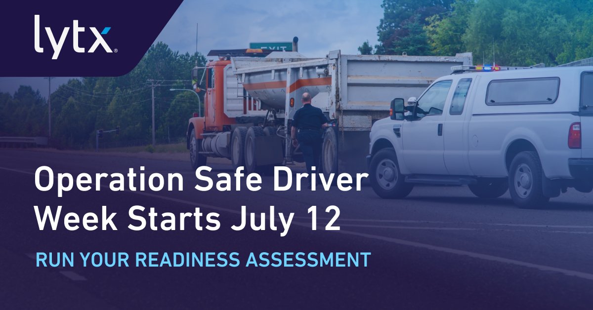 lytx's tweet photo. CVSA’s Operation Safe Driver Week runs July 12–18, and we've built a free tool that gives you:

✔️A risk assessment by violation category
✔️ A coaching script you can use this week

Try it free: https://t.co/xjx76smsT4

#OperationSafeDriverWeek https://t.co/X5HTu4kMW3