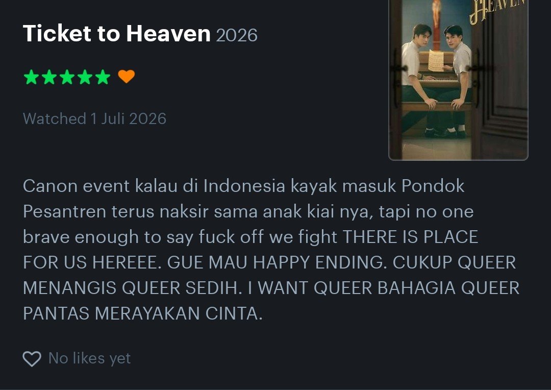 greyonwhale's tweet photo. My review. Menurutku, sebagai orang yang di posisi itu, HAPPY ENDING IS A REVOLUTIONARY MOVE! https://t.co/xZzD3tYaBl