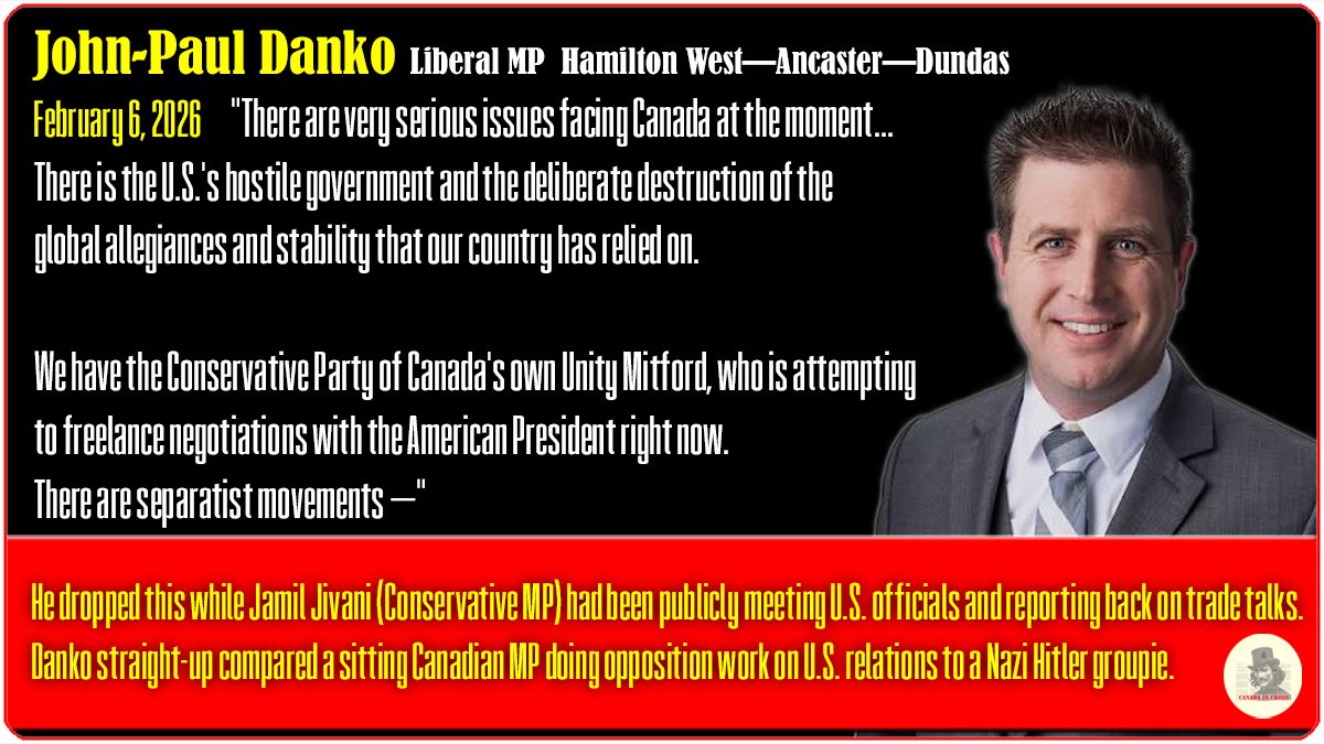 canadaincrisis's tweet photo. Liberal MP Danko drops Nazi smears on colleagues in the House while Joly pushes legal action against regular users for “false and misleading information.” Same crew, different rules.
#canpoli #liberalhypocrisy #houseofcommons
https://t.co/QaqHl5RIWC https://t.co/we74q7tijR