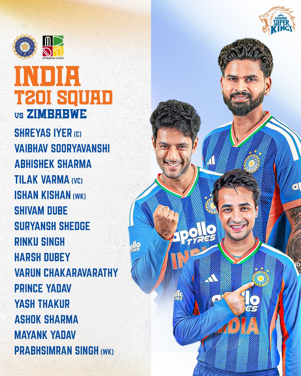 ChennaiIPL's tweet photo. The Zimbabwe challenge awaits. 💪
Men in Blue, ready to roar. 🇮🇳

#WhistlePodu #INDvZIM 
📸 : BCCI https://t.co/8chwPLH5wM