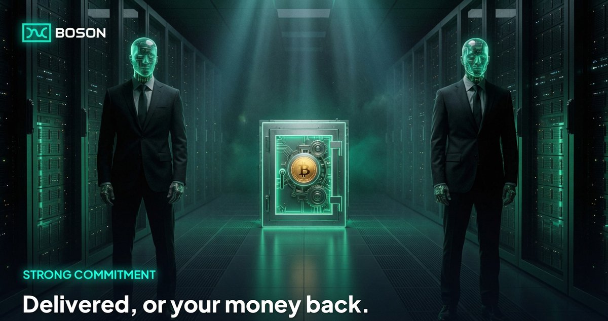 DannyBolasie's tweet photo. Agents are about to explode commerce—but trust is the killer problem. 

No reputation scores, no KYC, no middlemen, no “just vibe it.” 

Boson just dropped the fix: cryptographically enforced commitments where the trade happens as agreed… or your money auto-returns. 

This is x402B live on mainnet. 

The rails for agent-to-agent economy are here. 

| @BosonProtocol | #AgentEconomy | $BOSON |